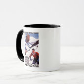 SNCF-Bahnseilbahn-Werbeposter Tasse (Vorderseite Links)