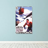 SNCF-Plakat für Eisenbahnkabel Leinwanddruck (Insitu (Holzboden))