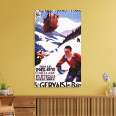 SNCF-Plakat für Eisenbahnkabel Leinwanddruck (Insitu (Wohnzimmer))