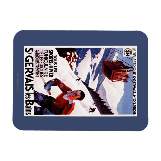 SNCF-Plakat für Eisenbahnkabel Magnet (Horizontal)