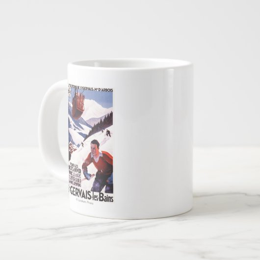 SNCF-Poster für Eisenbahnkabel Jumbo-Tasse (Vorderseite Links)