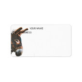 Sneak Flüchtige Blick - Donkey Adressaufkleber (Vorne)