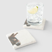 Sneak-Flüchtige Blick - Donkey Steinuntersetzer (Seitenansicht)