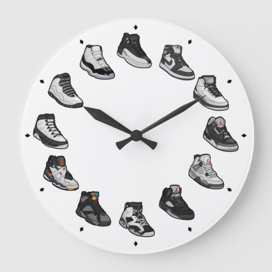 Sneaker Acrylic Wall Clock Große Wanduhr (Vorderseite)