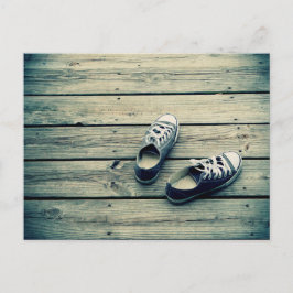 SNEAKER AUF EINEM SCHLAG POSTKARTE