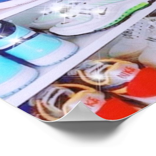 Sneaker auf Turnschuhen Poster (Ecke)