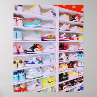 Sneaker auf Turnschuhen Poster