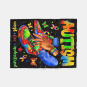 Sneaker Autismus akzeptieren Liebe verstehen Autis Fleecedecke (Vorderseite (Horizontal))