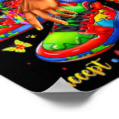 Sneaker Autismus akzeptieren Liebe verstehen Autis Poster (Ecke)