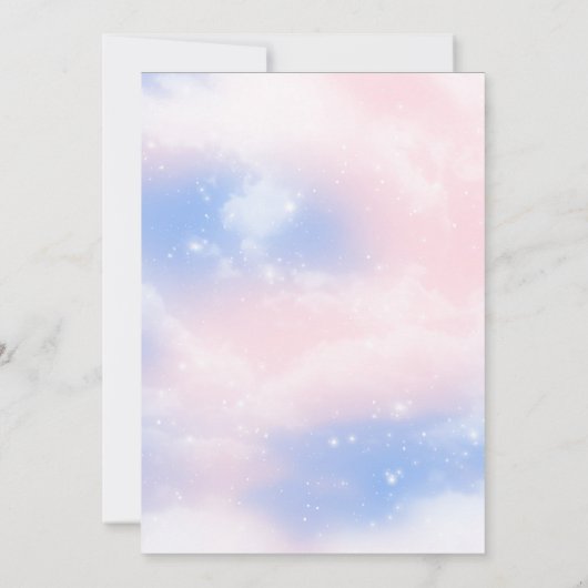 Sneaker Ball Gender Reveal Baby Dusche Einladung (Rückseite)