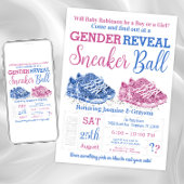 Sneaker Ball Gender Reveal Dusche Einladung