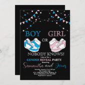 Sneaker-Ball-Gender zeigen Blau oder Rosa-Sneaker Einladung (Vorne/Hinten)