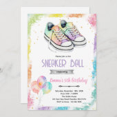 Sneaker ball girl party invite einladung (Vorne/Hinten)