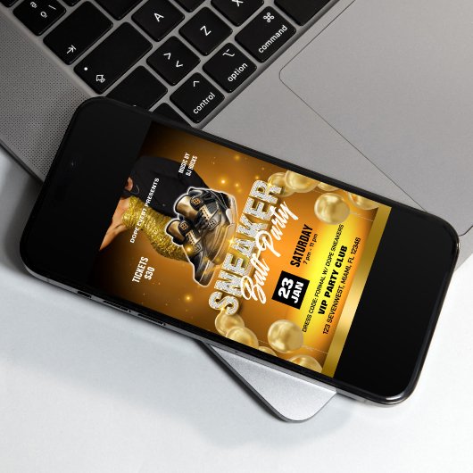 Sneaker Ball Party Flyer Einladung