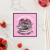 Sneaker Ball Pink & Black zum Geburtstag Serviette (Beispiel)