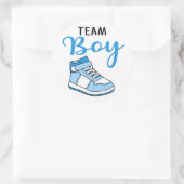 Sneaker Ball Team Boy Geschlecht offenbaren Sticke Runder Aufkleber (Tasche)