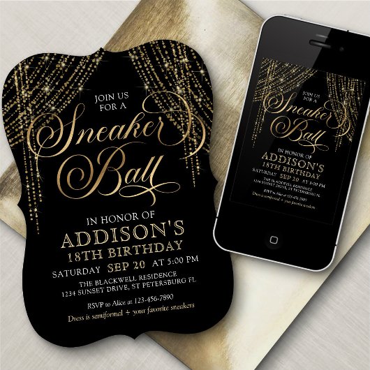 Sneaker Ball zum Geburtstag Einladung