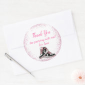 Sneaker Birthday, Glitzer Sweet 16 Danke Klasse Runder Aufkleber (Umschlag)