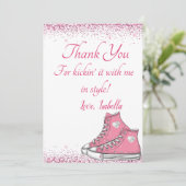 Sneaker Birthday, Glitzer Sweet 16 Dankeskarte (Stehend Vorderseite)