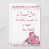 Sneaker Birthday, Glitzer Sweet 16 Dankeskarte (Vorne/Hinten)