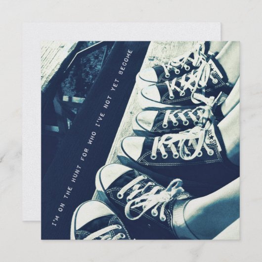 SNEAKER-BLUES 5.25 x 5.25-Karte Einladung (Vorne/Hinten)