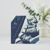 SNEAKER-BLUES 5.25 x 5.25-Karte Einladung (Stehend Vorderseite)