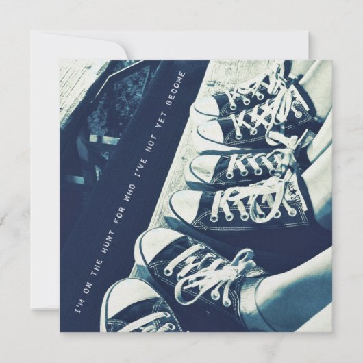 SNEAKER-BLUES 5.25 x 5.25-Karte Einladung (Vorderseite)