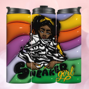 Sneaker Girl 3d Inflated Effect Tumbler Thermosbecher