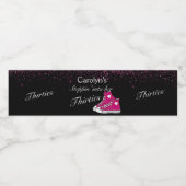 Sneaker Glitzer 30. Geburtstag Wasserflaschenetikett (Einzelnes Label)