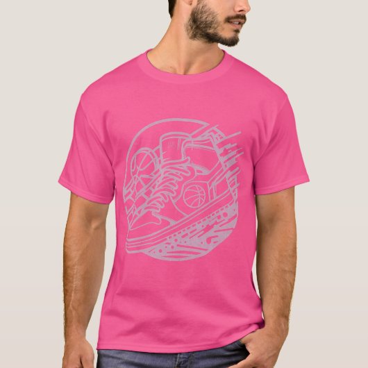 Sneaker Head Basketball Fan T-Shirt (Vorderseite)