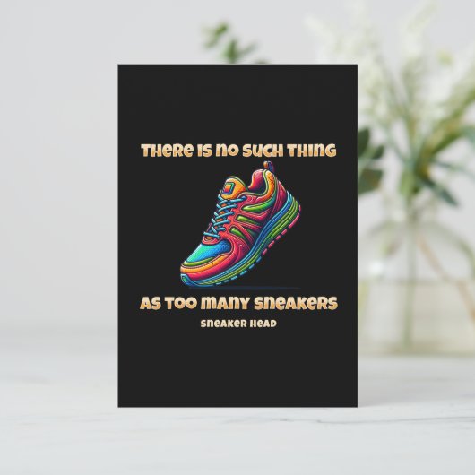 Sneaker Head Dankeskarte (Stehend Vorderseite)