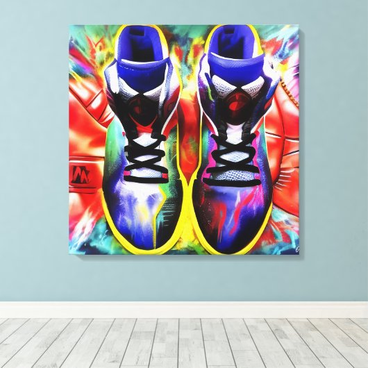 Sneaker Head Leinwanddruck (Insitu (Holzboden))