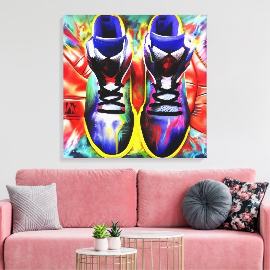 Sneaker Head Leinwanddruck (Insitu (Wohnzimmer))