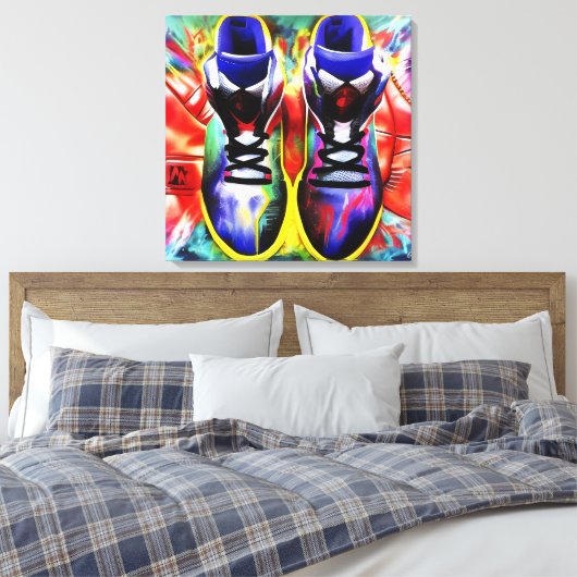 Sneaker Head Leinwanddruck (Insitu (Schlafzimmer))