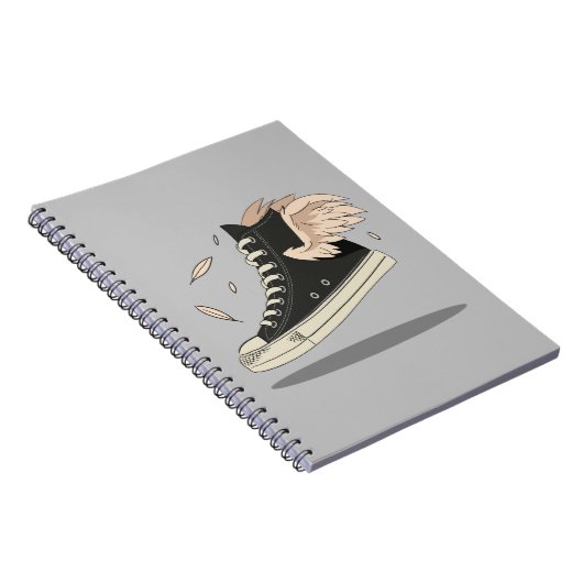 Sneaker mit Sneaker-Kopf Notizblock (Rechte Seite)