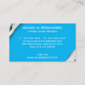 Sneaker Shoes Sport Gym Wearing Visitenkarte (Rückseite)