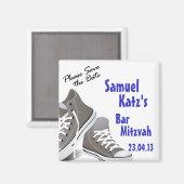 Sneakers Bar/Bat Mitzvah Magnet (Vorderseite/Rückseite)