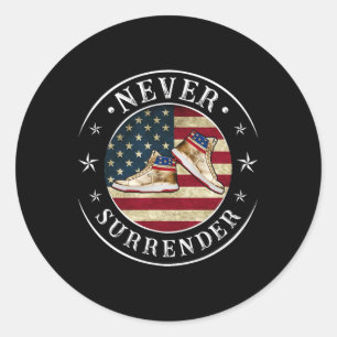Sneakers-Flag Trump 2024 Runder Aufkleber