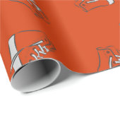 Sneakers nahtloses Muster auf rotem Hintergrund Geschenkpapier (Rolleneckpunkt)