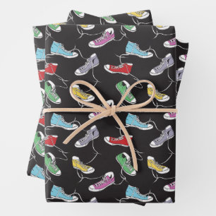 Sneakers Pattern Geschenkpapier Set