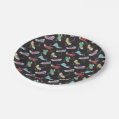 Sneakers Pattern Pappteller (Schrägansicht)