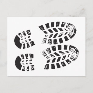 Sneakers Schwarz-Weiß-Aufdruck Postkarte