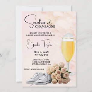 Sneakers und Champagne Bridal Dusche Einladung