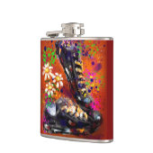 Sneakers und Daisies beeindruckend Orange White Flachmann (Links)