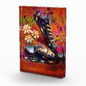 Sneakers und Daisies beeindruckend Orange White Fotoblock (Rechts)