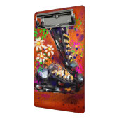 Sneakers und Daisies beeindruckend Orange White Mini Klemmbrett (Gewinkelt2)