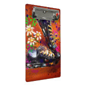 Sneakers und Daisies beeindruckend Orange White Mini Klemmbrett (Schrägansicht)