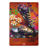 Sneakers und Daisies beeindruckend Orange White Mini Klemmbrett (Rückseite)