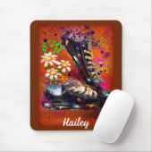 Sneakers und Daisies beeindruckend Orange White Mousepad (Mit Mouse)