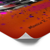 Sneakers und Daisies beeindruckend Orange White Poster (Ecke)